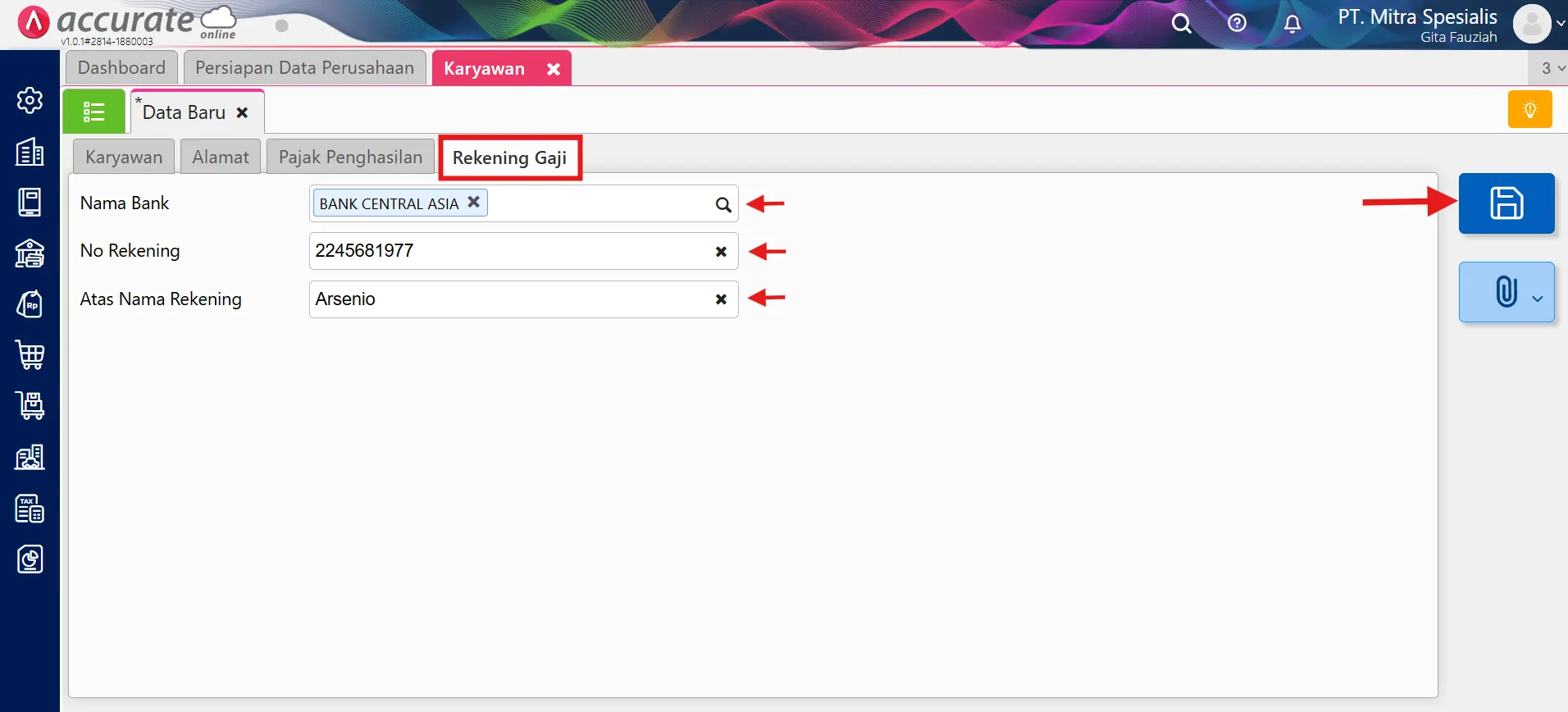 Fitur Karyawan Accurate Online